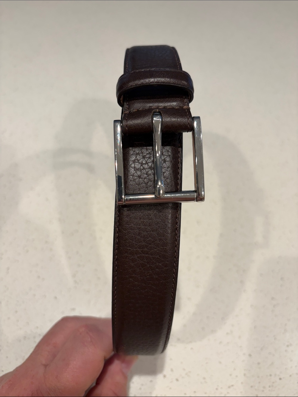 Cole Haan Men’s Brown Leather Dress Belt